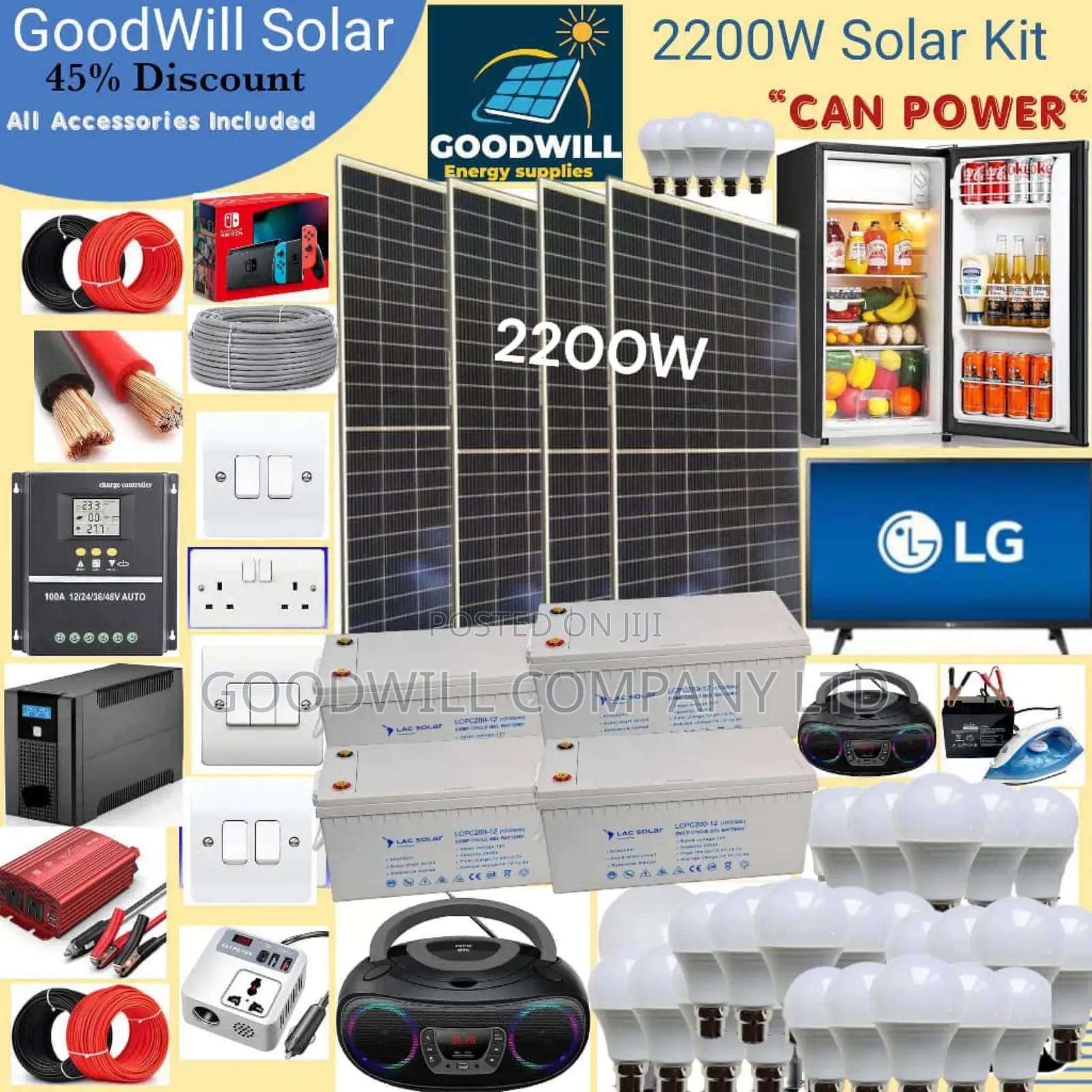 2200w Goodwill Solar System Full Kit