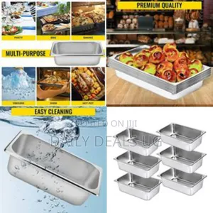 6 Pack Stainless Steel Chafing Water Steam Table Buffet Food Pans