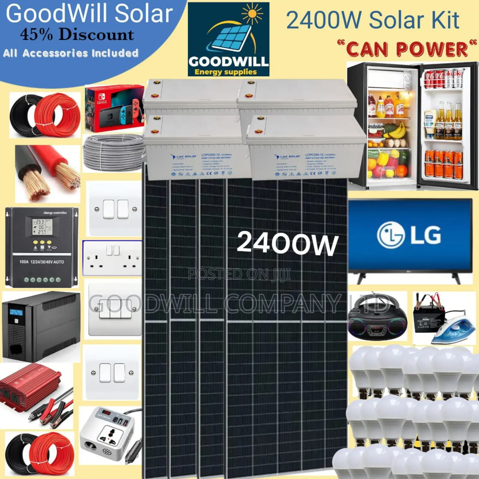 2400w Goodwill Solar System Full Kit