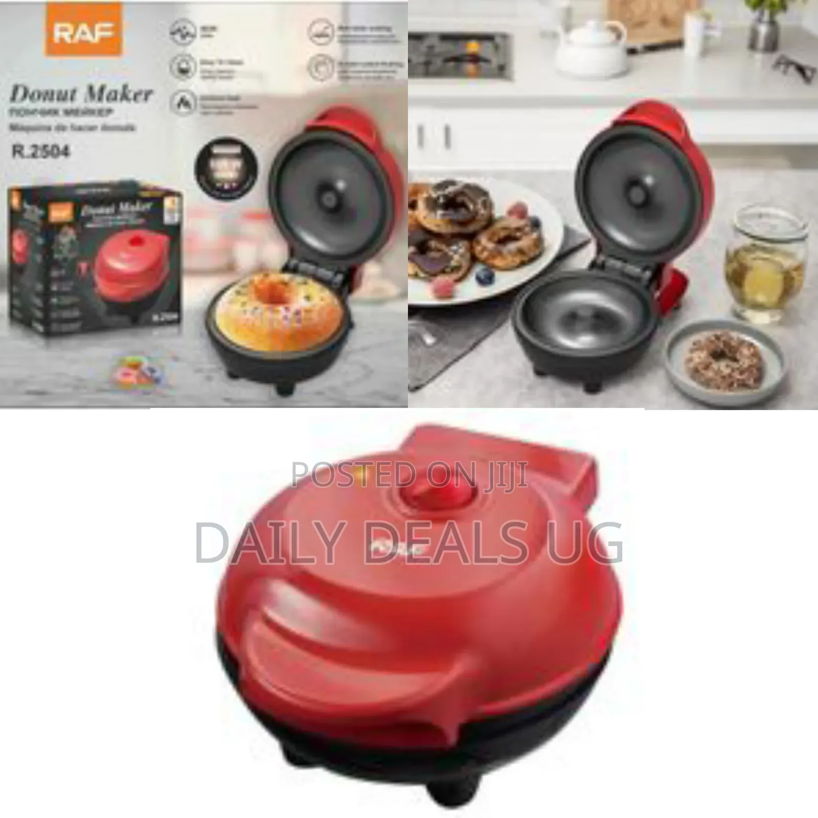 Raf Automatic Cake Maker Mini Doughnut and Waffle Maker for Breakfast