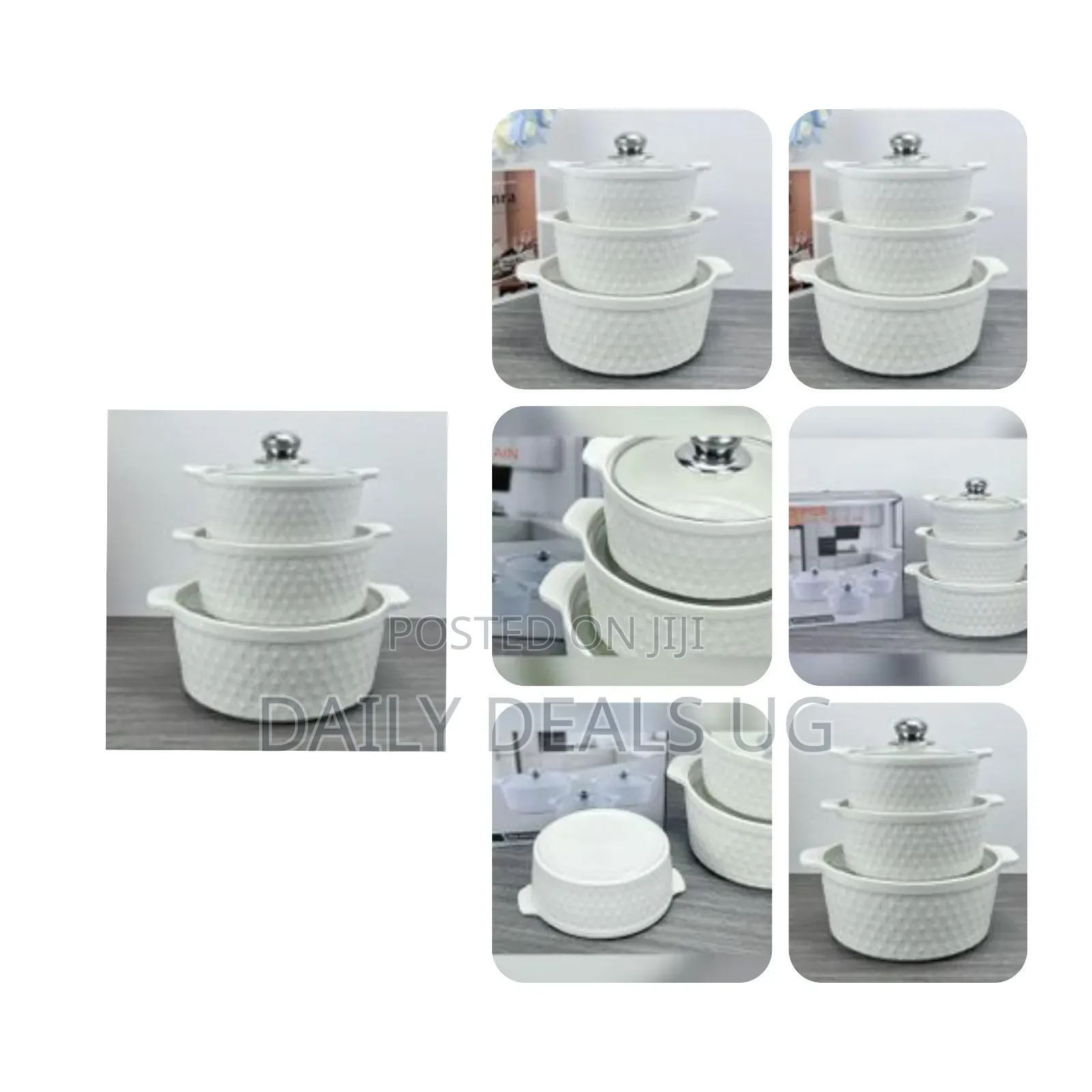 Round Ceramic Casserole Pot Tableware Candle Fire Heating Hotel Dry