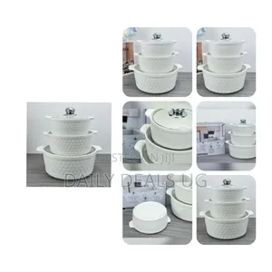 Round Ceramic Casserole Pot Tableware Candle Fire Heating Hotel Dry