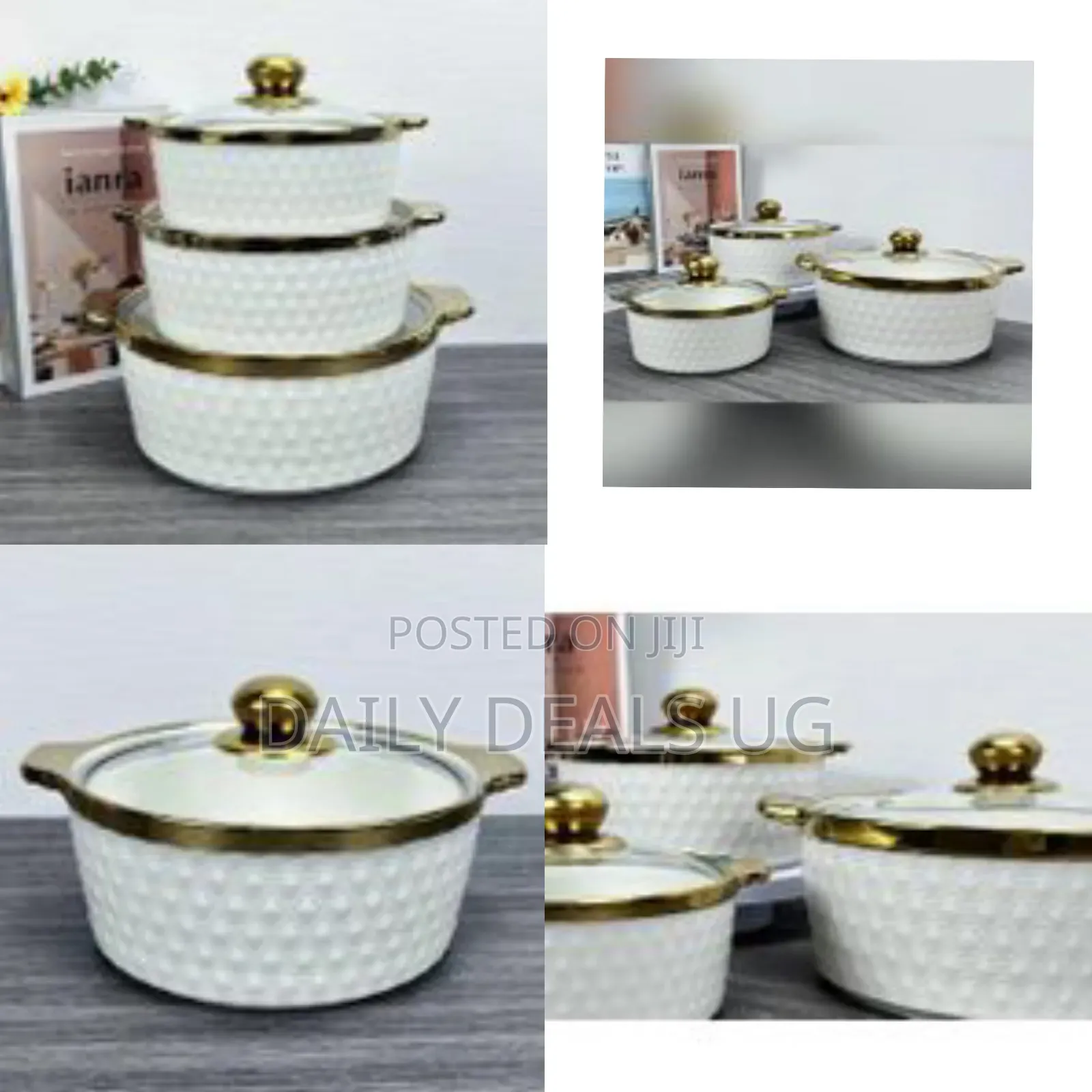 Round Ceramic Casserole Pot Tableware Candle Fire Heating