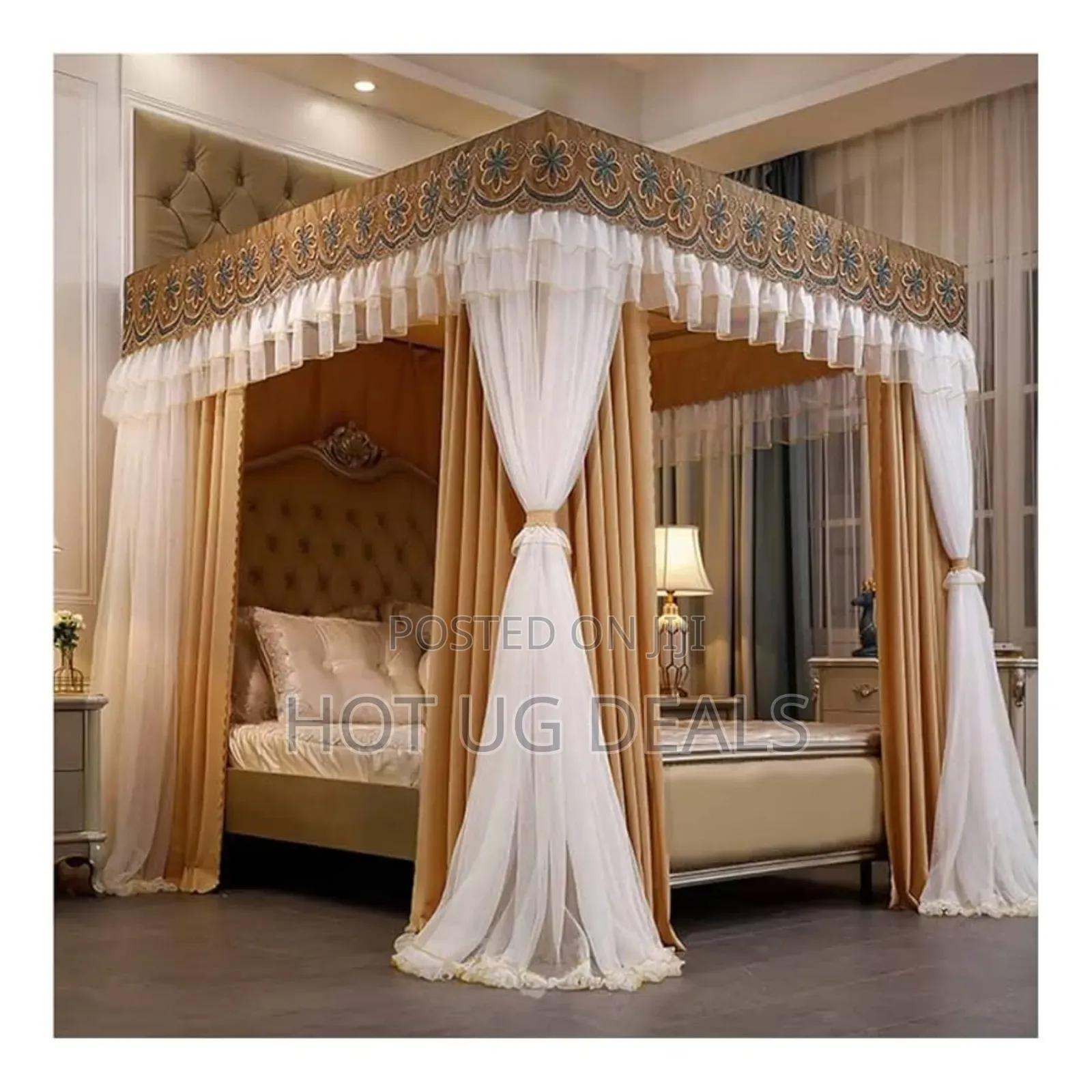 5x6 4 Stand Curtain Mosquito Net - Multicolor