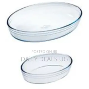 O Cuisine 30x21cm Oval Glass Pie Cake Baking Mould Soup Plate Dish Pan