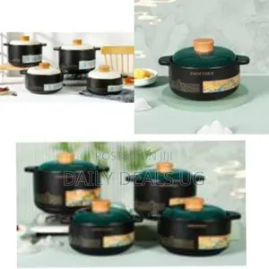 3l, 4l, 5l of 3 Piece Ceramic Tureen Soup Round Ceramic Pot Cooking