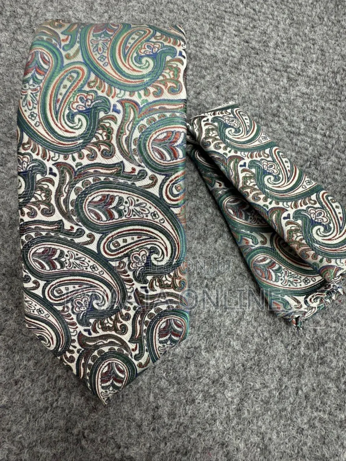 Tie and Pocket Square Woven Classic Mens Ties Handkerchief
