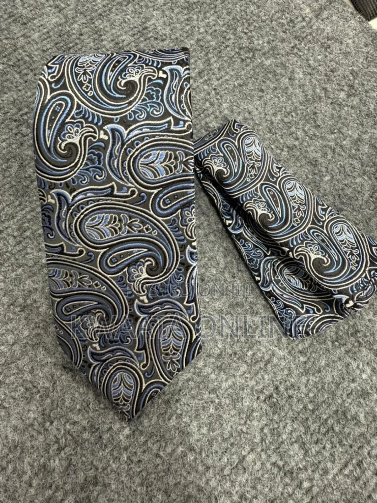 Tie and Pocket Square Woven Classic Mens Ties Handkerchief