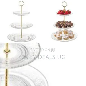 3 Tier Glass Serving Cake Stand - Colourless