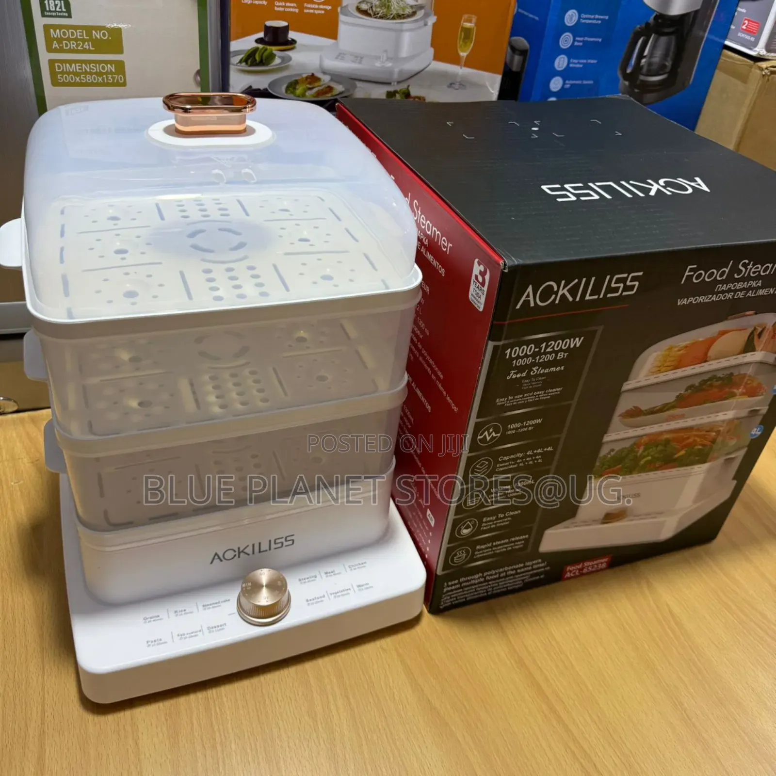 Ackiliss 12litres Electric Food Steamers \\ 1000 - 1200w \\ Acl-65238