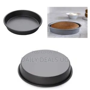 24cm Nonstick Round Cake Baking Pan Mould Tray, Black.##60,000