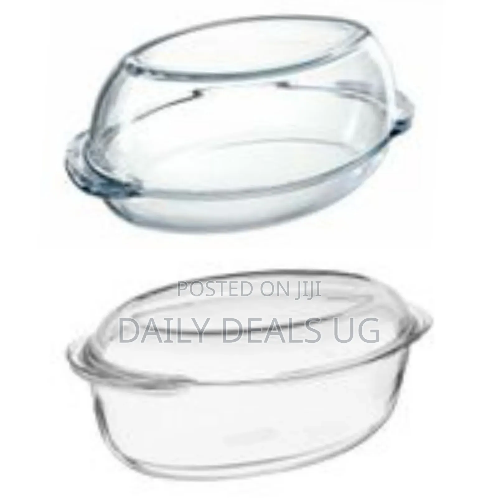 Pyrex Glass Oval Casserole Oven Dish With Lid, 4l, Colourless