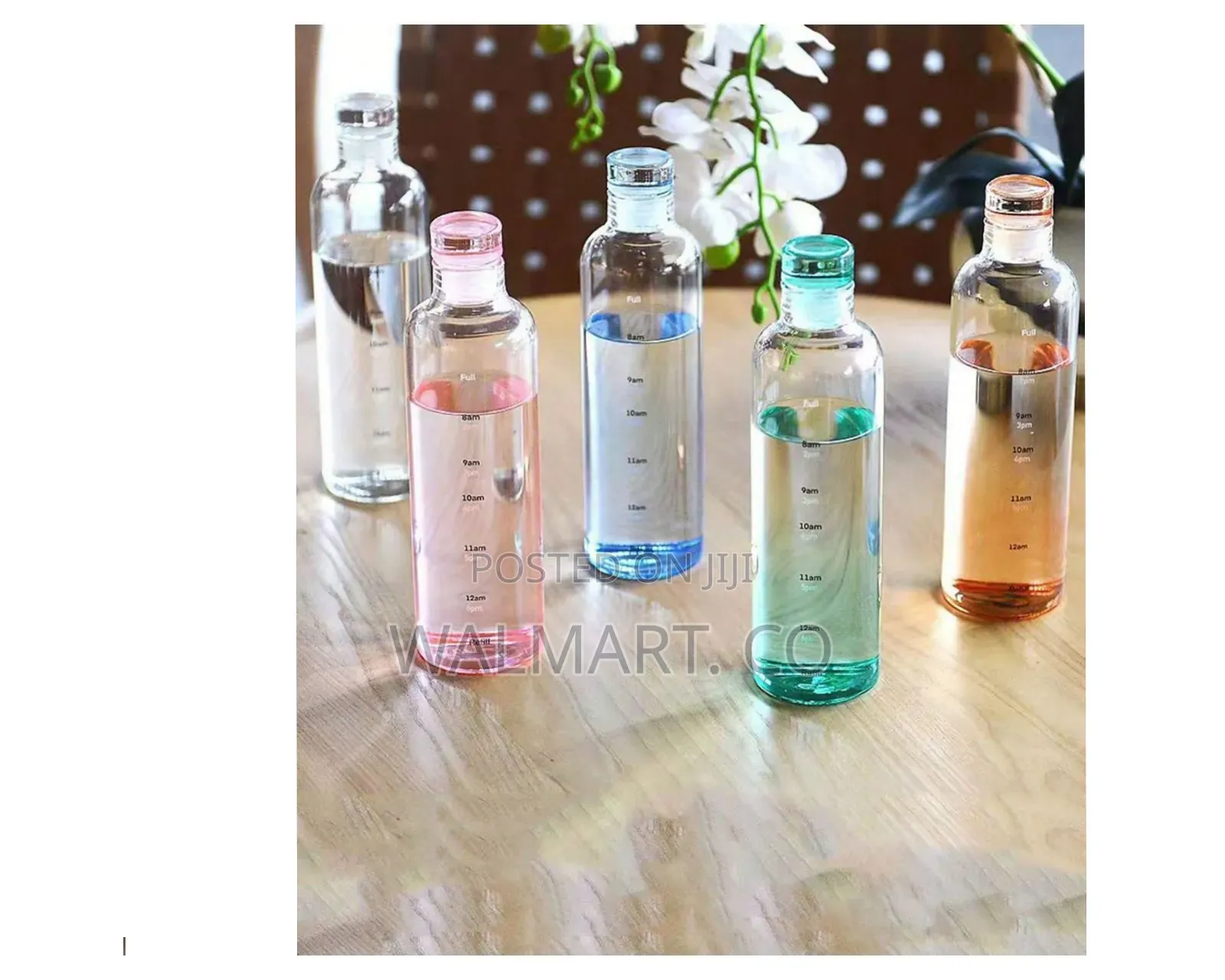 Time Index Luxury Plastic Water Bottle