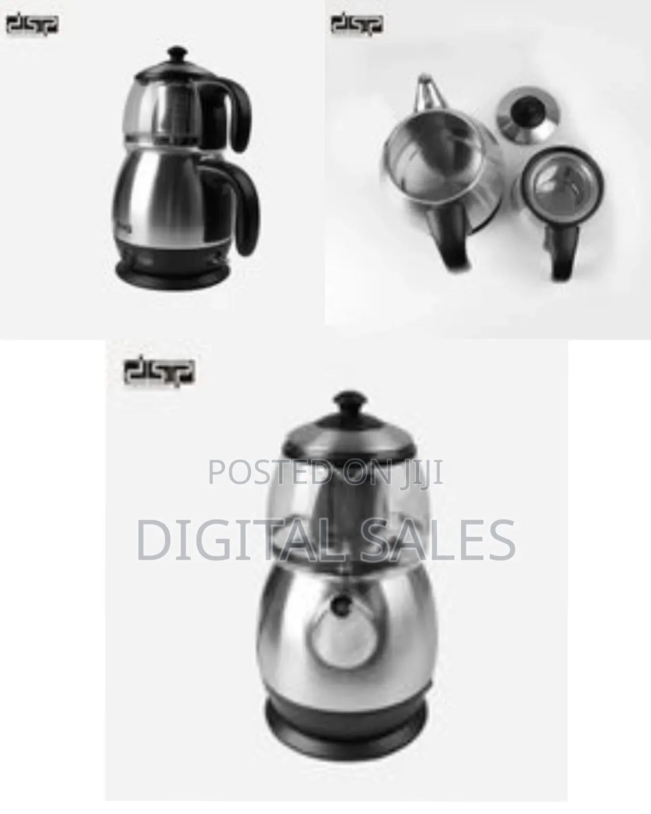 DSP Electric Kettle Coffee, Tea Maker With Filter Teapot- Black