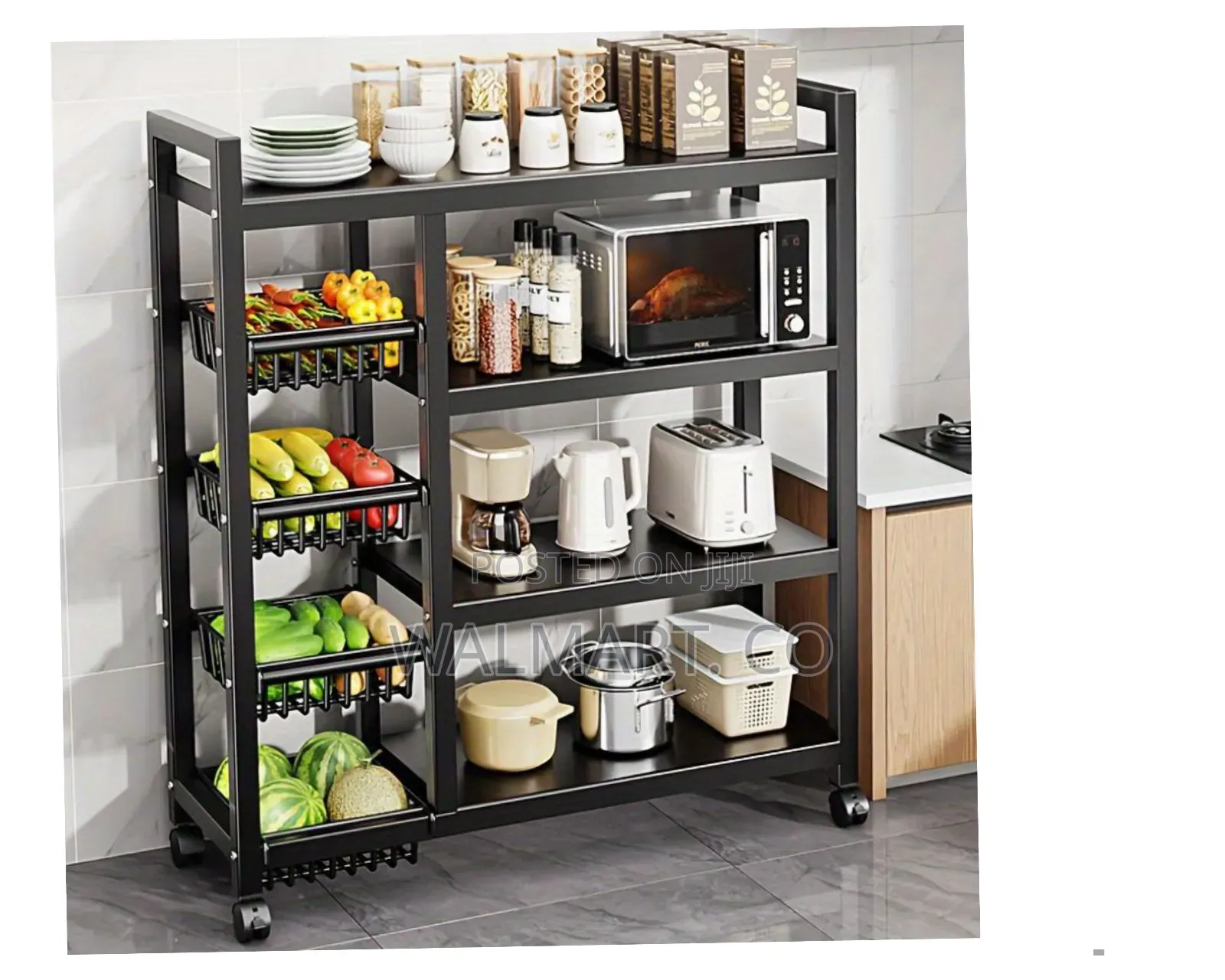 Kitchen Vegetable Basket Trolley