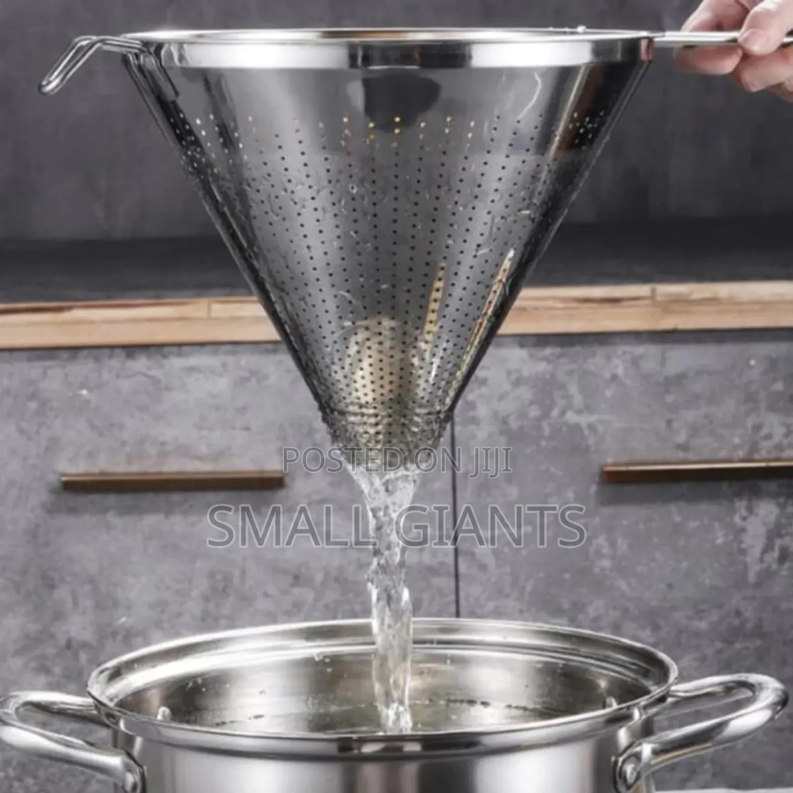 Stainless Steel Funnel With a Built-in Strainer