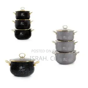 Life Smile 6 Pieces of Granite Non-Stick Serving/Saucepans