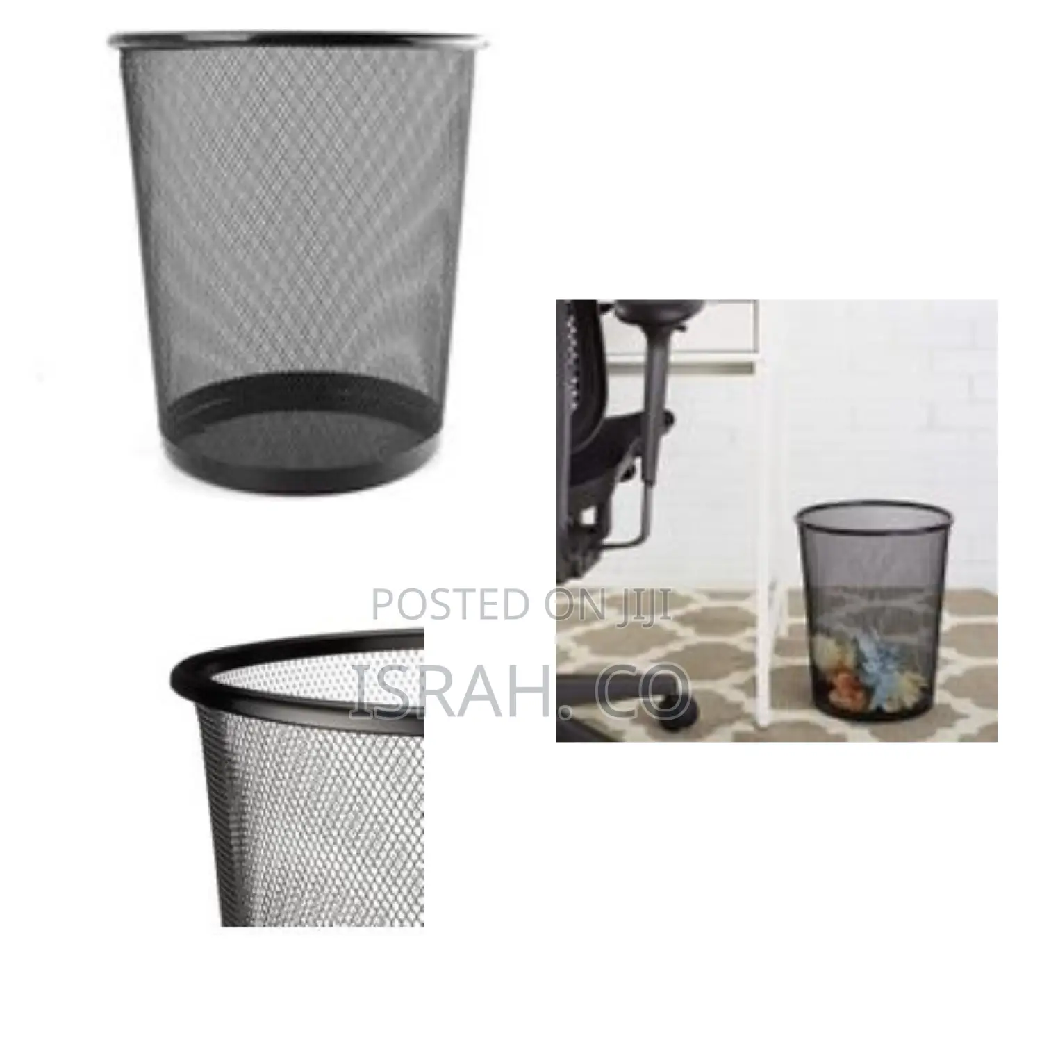 Heavy Duty Metal Mesh Dust Bin for Office Use