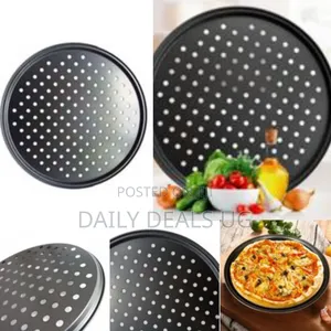30cm Vented Pizza Pan With Holes Baking Tray Bakeware, Black