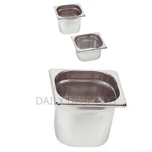 1l 2.2l Gastronorm Container Chafing Water Steam Food Pans- Silver