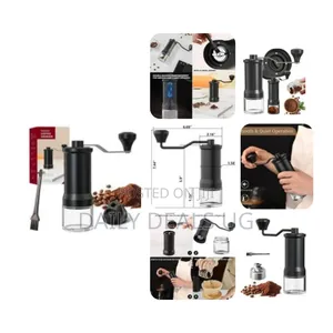 Manual Coffee Grinder With Adjustable Ceramic Conical Hand Burr