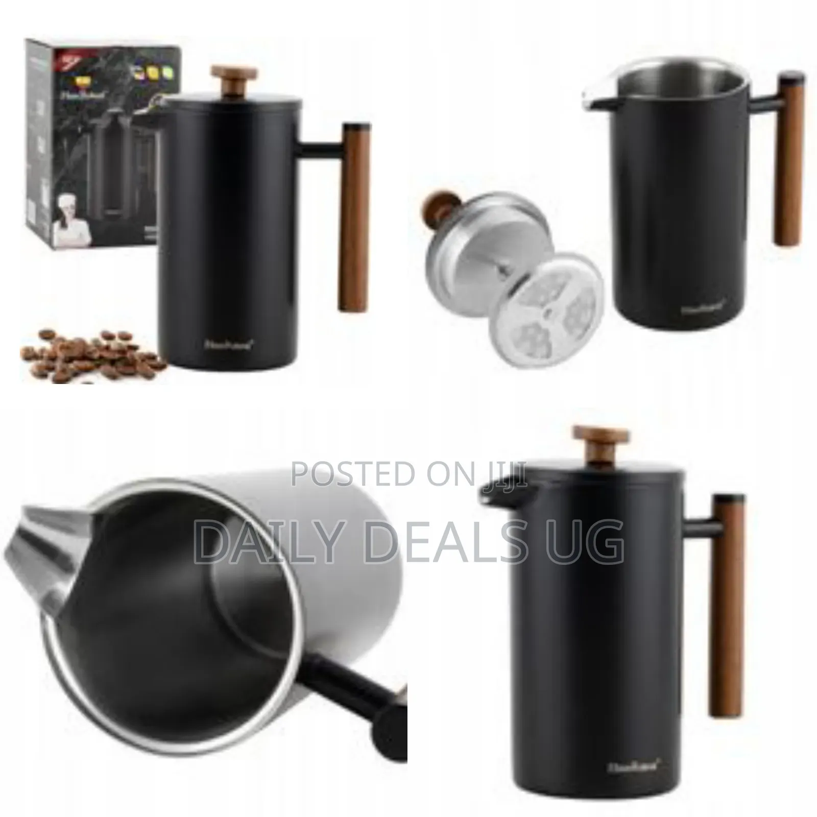 1000ml French Press With Plunger Coffee Maker Double Wall Insulation