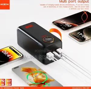 Moxom 50,000mah 22.5w Lcd Display Power Bank