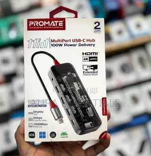 Promate 11 In 1 Multiport Usb-c Hub 100w Power Display