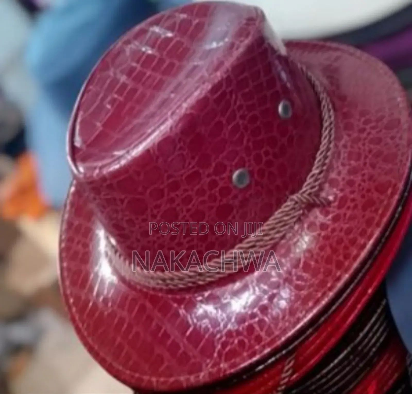 Imitation Crocodile Leather Cowboy Hat