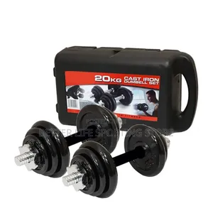 20 Kg Dumbbells Set Black