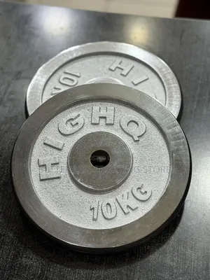 10 Kg Weight Plates Pair Silver  Type