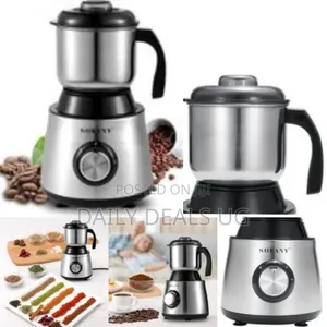 Sokany Electric Coffee Grinder Stainless Steel Brushed Detachable