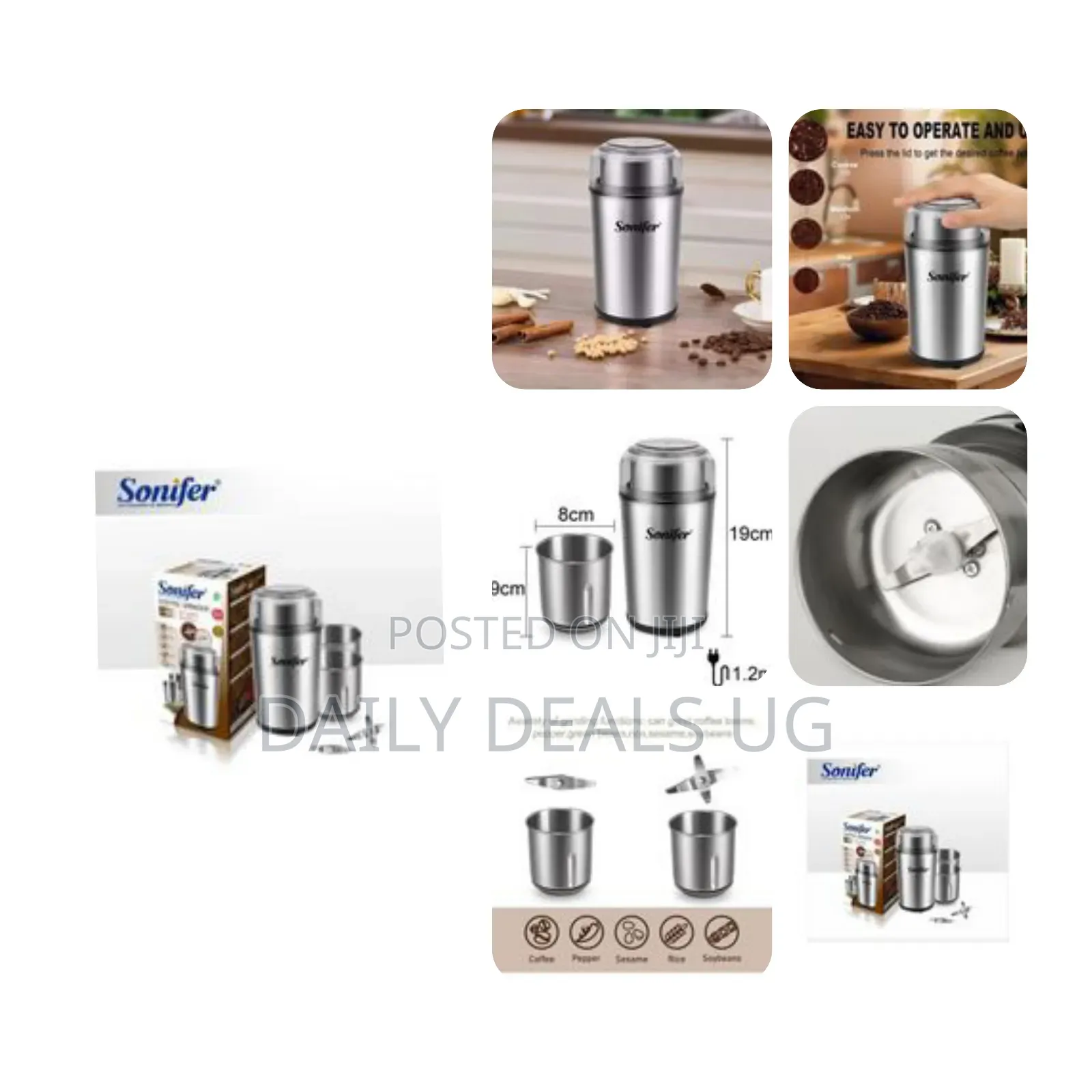 Sonifer 2 in 1 Electric Herbs Spice Coffee Grinder