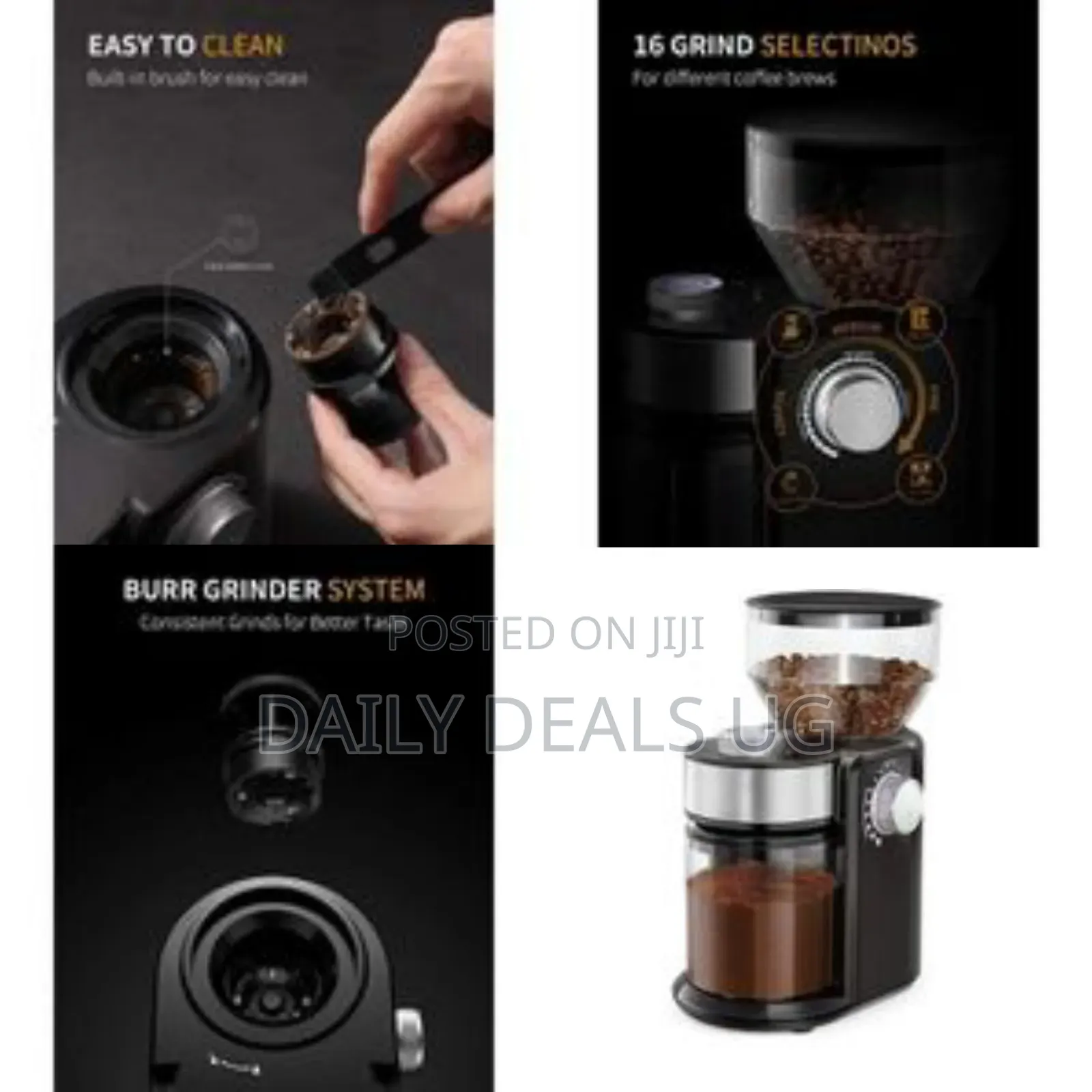 Electric Coffee Grinder 2.0, Adjustable Burr Mill With 16precise Grind