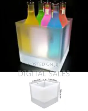 Smeta Led Ice Bucket Color Changing Led Cooler Bucket Double Layer