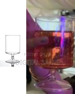 Set of 6 Plain Glasses All Purpose Water Goblet Cups 250ml Drinking
