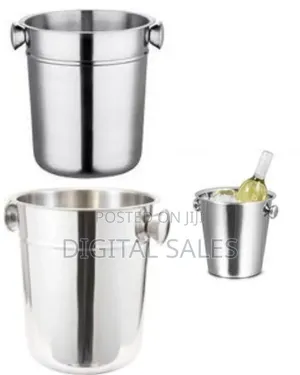 7.5ltr Stainless Steel Wine Champagne Ice Bucket With Knobs Bar