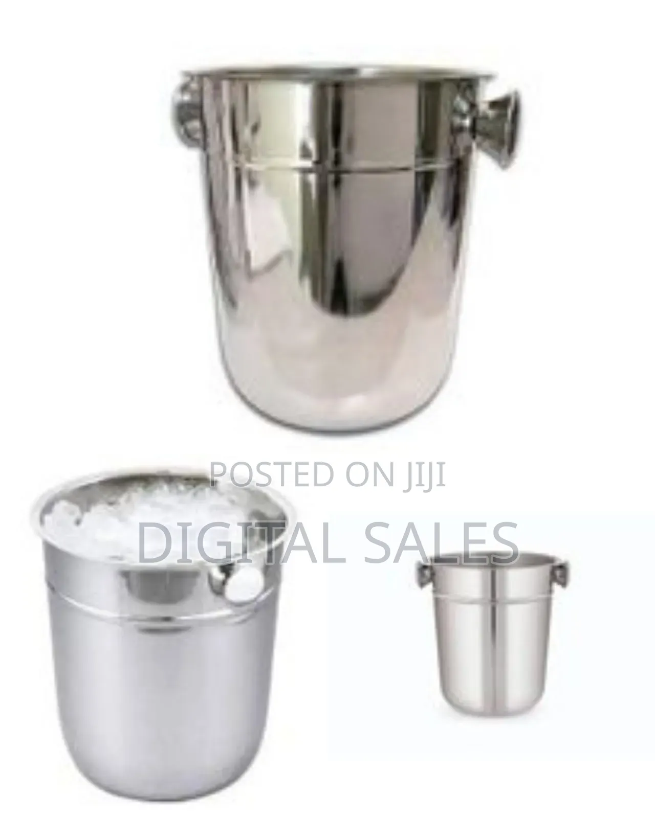 7.5ltr Stainless Steel Wine Champagne Ice Bucket With Knobs Bar