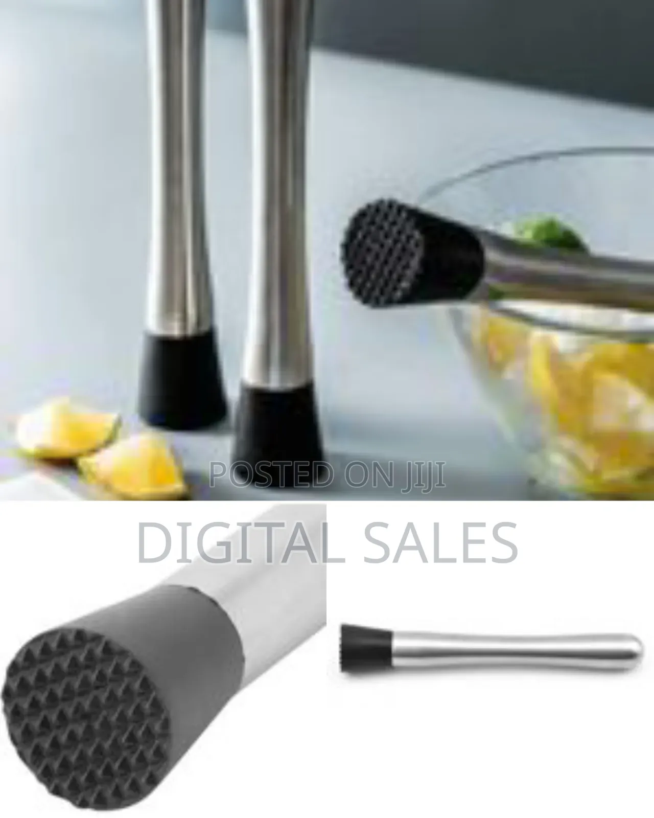 Practical Stainless Steel Pestle Cocktail Muddler Mojito Mixer Durable
