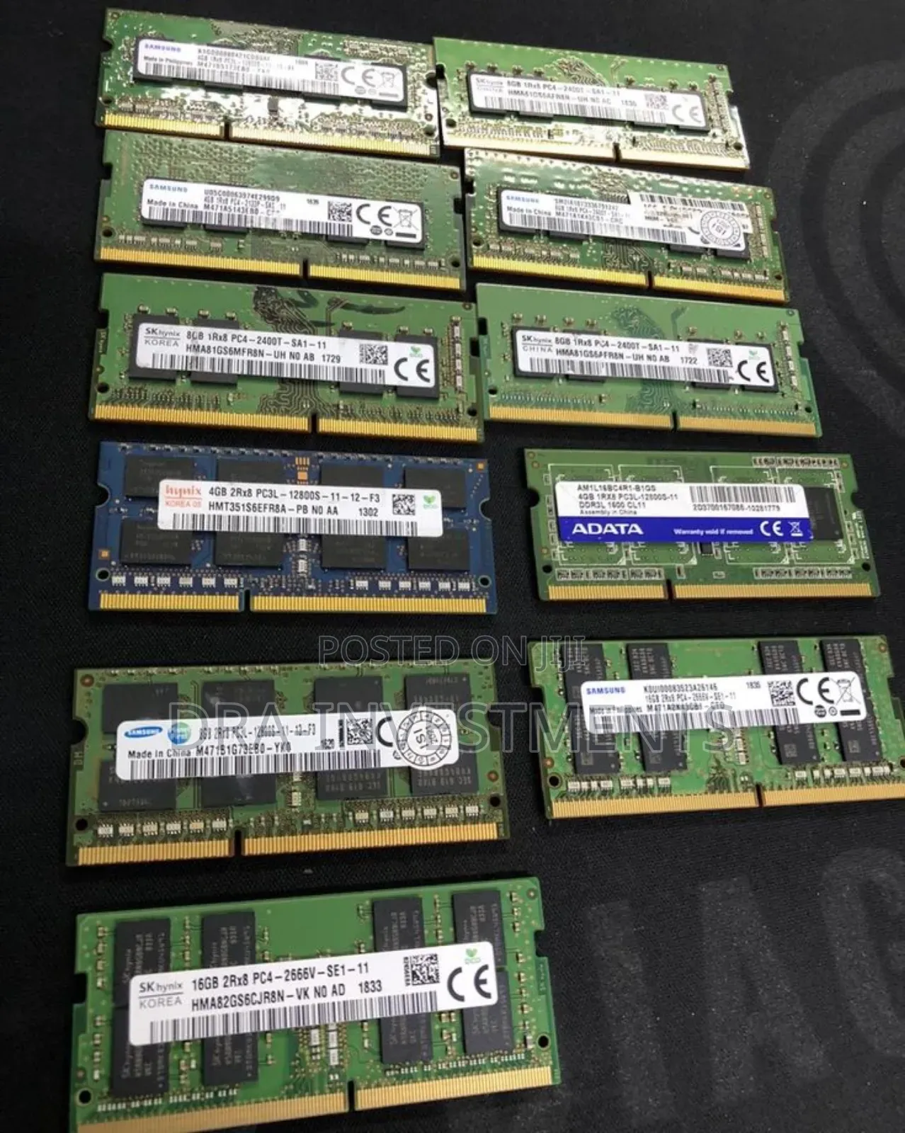 Original Laptop Ram Ddr2, Ddr3, Ddr3l, Ddr4/Pc4 Ddr5 All Sizes