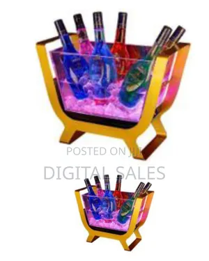 Creative Bar Luminous Ice Bucket Led Light Charging Transparent