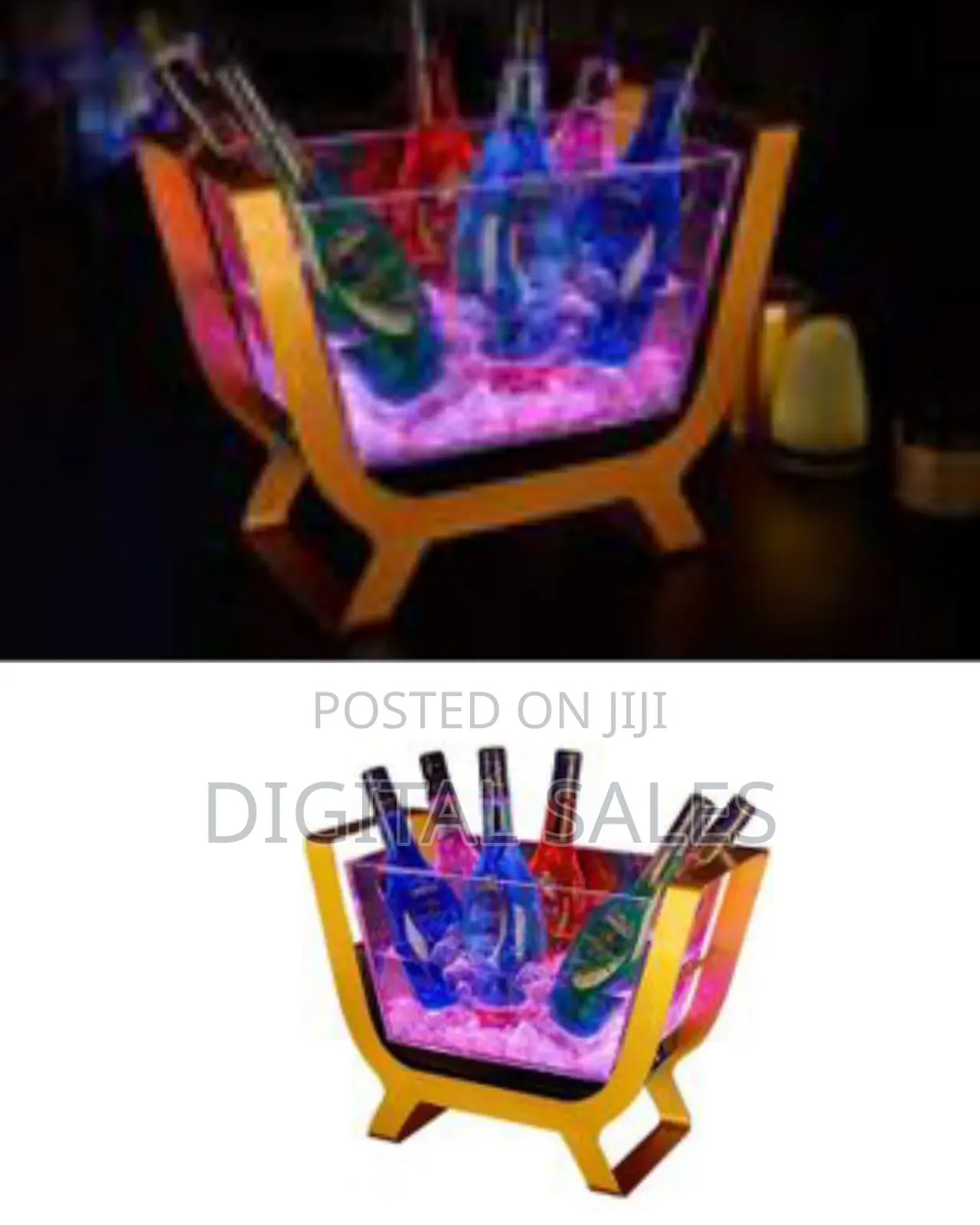 Creative Bar Luminous Ice Bucket Led Light Charging Transparent