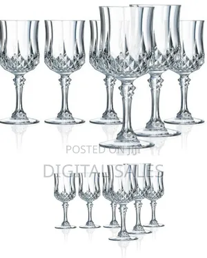 6 Pieces of Diamond Design Wine Glasses-