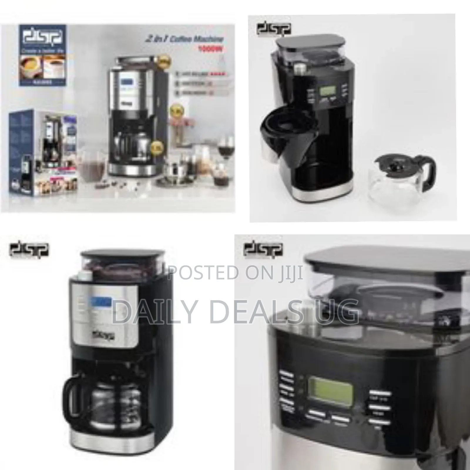 DSP 2 In1 Automatic Electric Espresso Coffee Maker Machine- Black