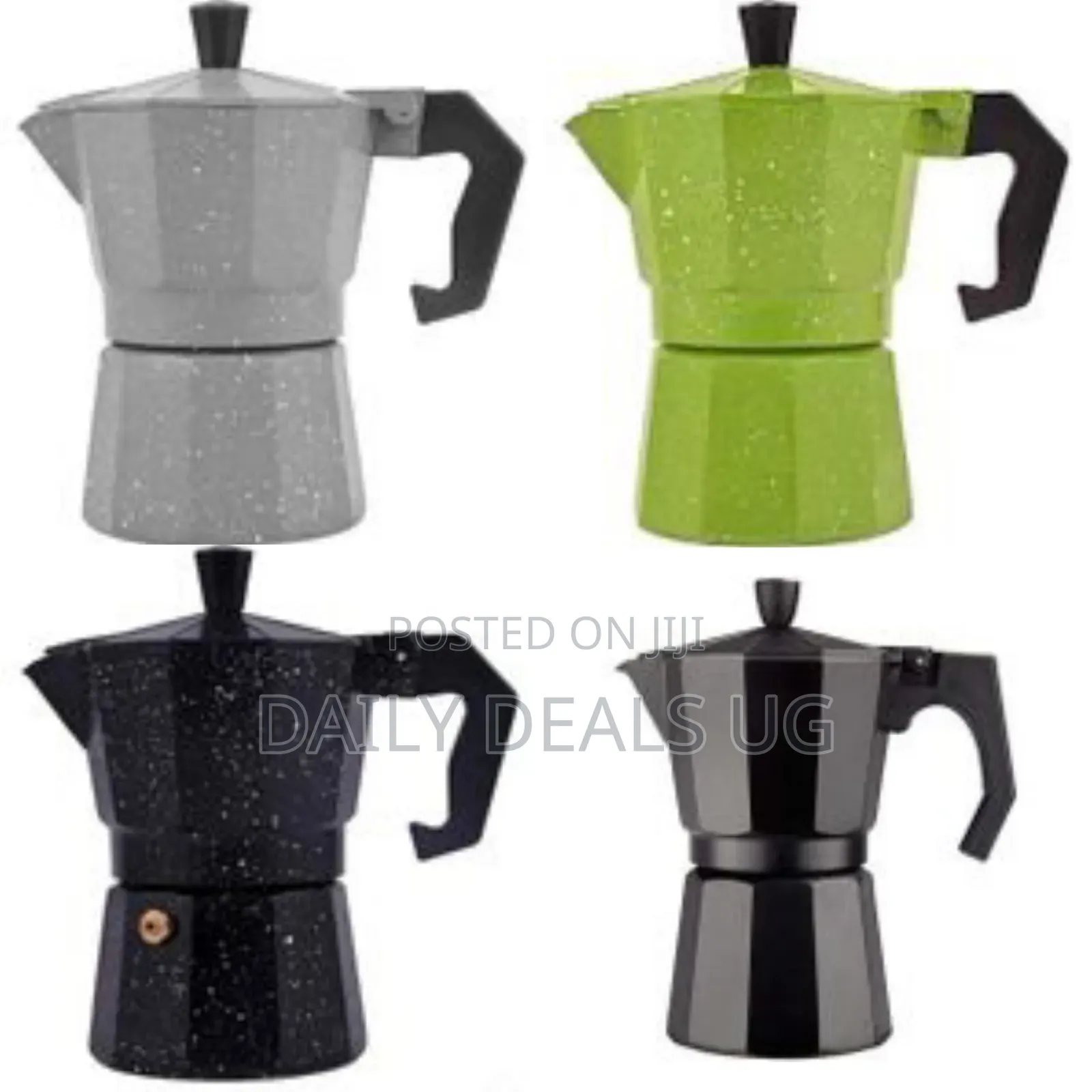 6 Cups Stovetop Espresso Maker, Aluminium Stovetop Coffee Maker Pots