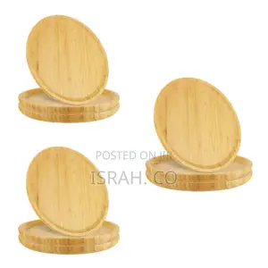 3 Piece Oval Bamboo Wood Tea Food Serving Trays