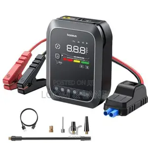 Baseus New 4-in-1 (12,000 Mah) Car Jump Starter + Air Inflator + Torch