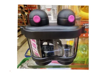 Binocular Shaped Water Bottle With 2 Drinking Straws