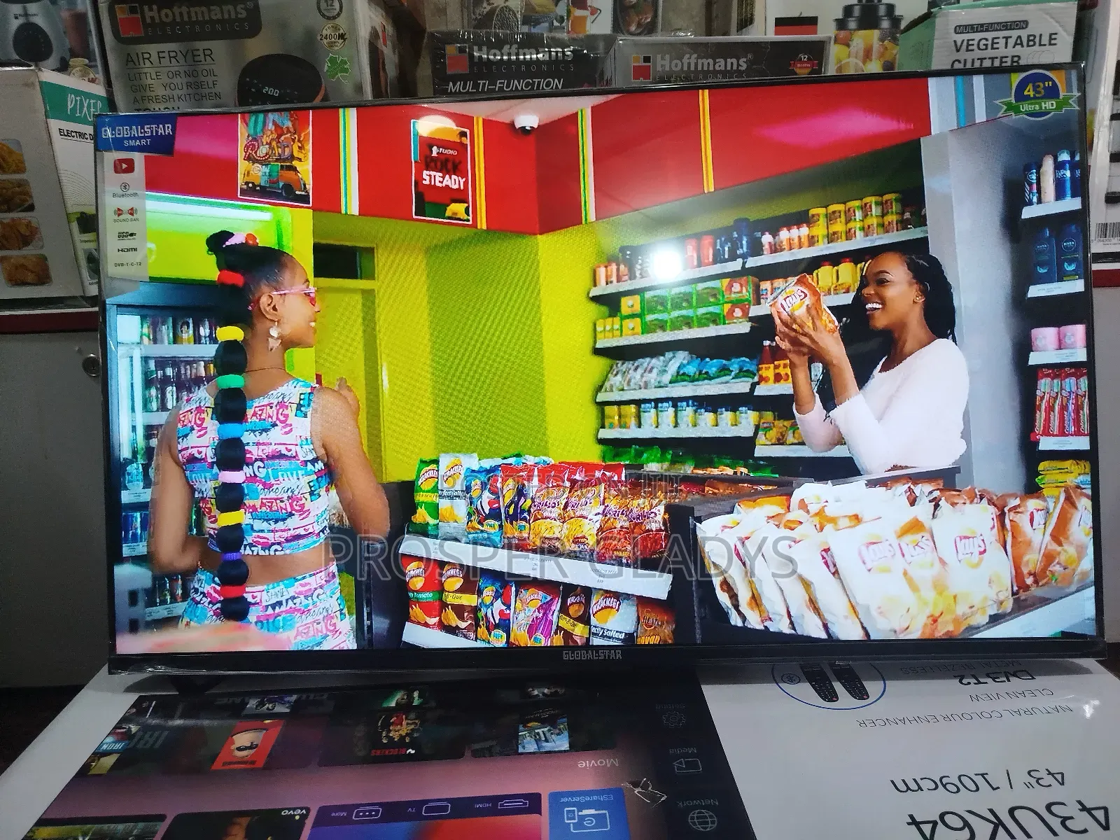 Global Star 55 Smart Android Digital Flat Screen Flameless.