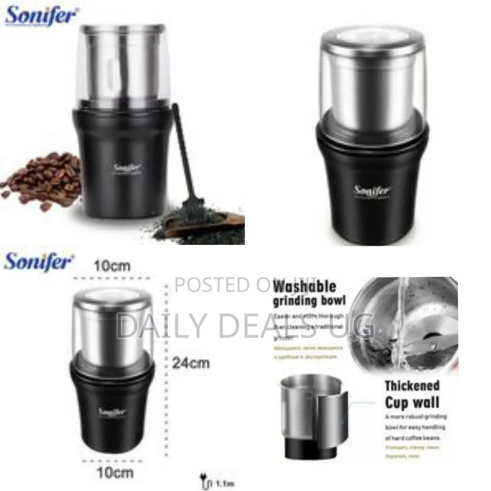 Sonifer Detachable Electric Herbs, Nuts, Coffee Grinder Maker Machine